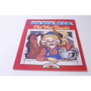 Sticker Book, Old MacDonald, Land, Dolls, Uncolored, Coloring Book, Vintage, CRI